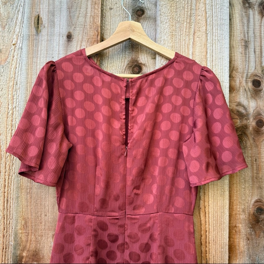 The ASTR the Label Ebony Rust Red Polka Dot Midi Dress 🌿 - Picture 8 of 12